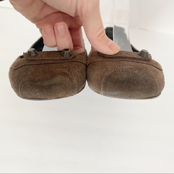Balenciaga Flats Shoes Size 7 Leather Studded - Picture 3 of 7